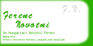 ferenc novotni business card